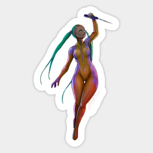 Neon bodysuit - transparent version Sticker